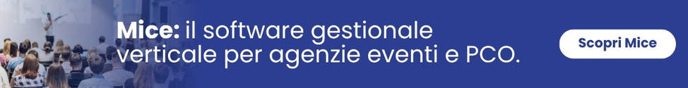 Mice: il software gestionale verticale per agenzie eventi e PCO.